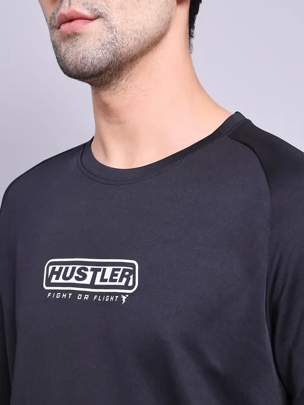 Men Printed Slim Fit Crew Neck Sweatshirt with ELASTO PLUS - Image 6