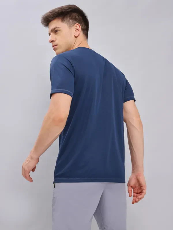 Men Solid Slim Fit Crew Neck T-shirt with TECHNO COOL+ - Image 6