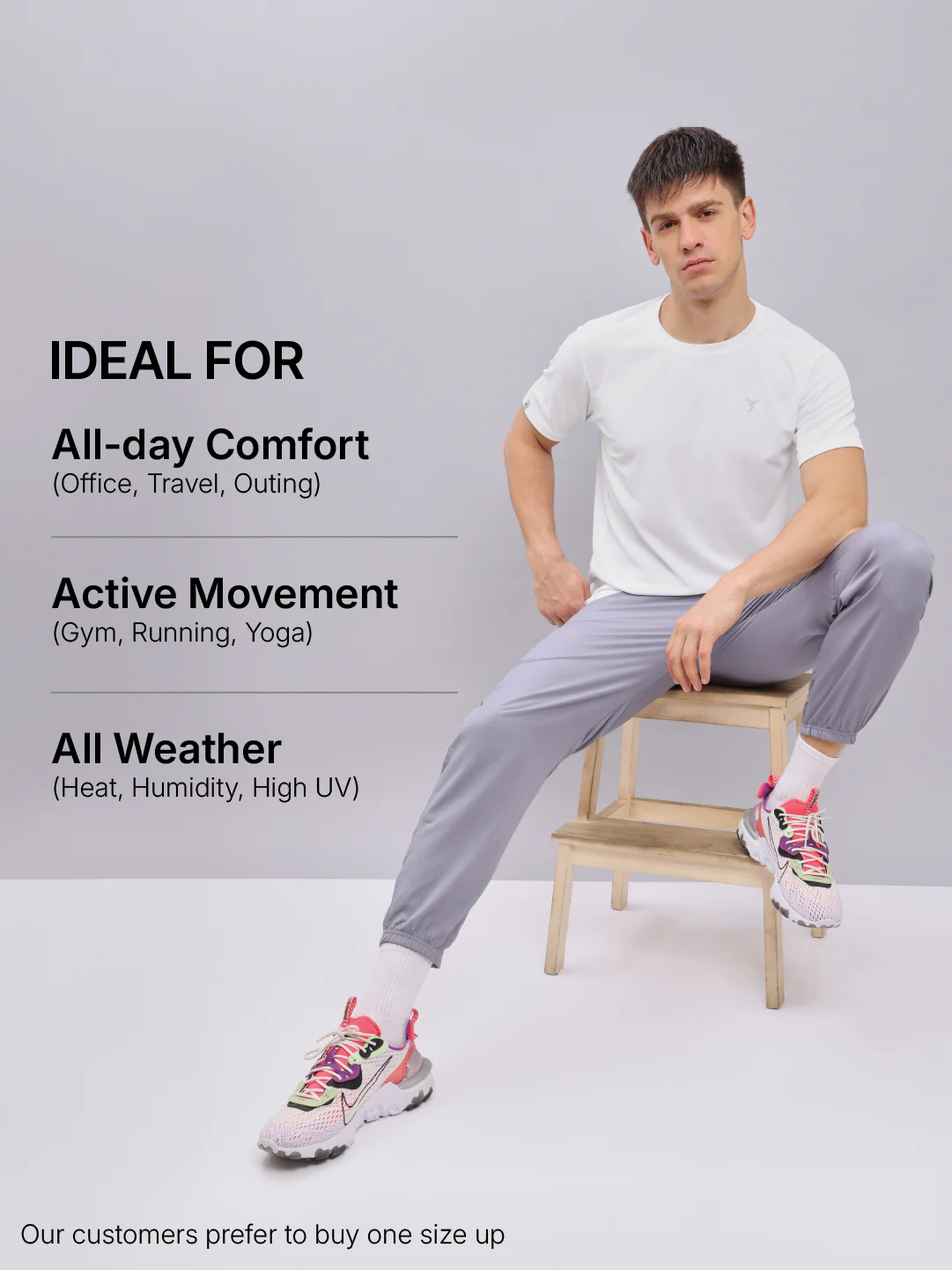 Men Solid Slim Fit Crew Neck T-shirt with TECHNO COOL+ - Image 6