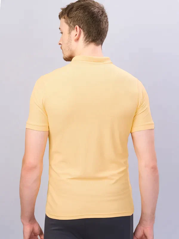 Men Solid Slim Fit Polo T-shirt with MATPIQ - Image 2