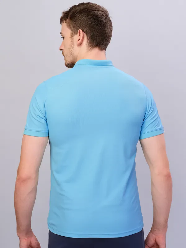 Men Solid Slim Fit Polo T-shirt with MATPIQ - Image 2