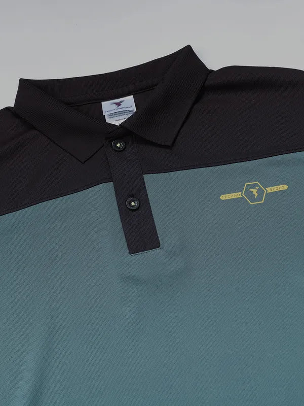 Men Colorblock Relax Fit Polo T-shirt with TECHNO COOL+ - Image 6