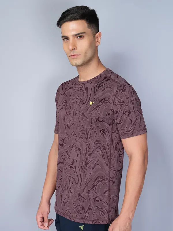 Men Jacquard Slim Fit Crew Neck T-shirt with DOUBLE COOL - Image 5
