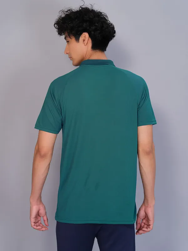 Men Printed Slim Fit Polo T-shirt with TECHNO COOL+ - Image 6