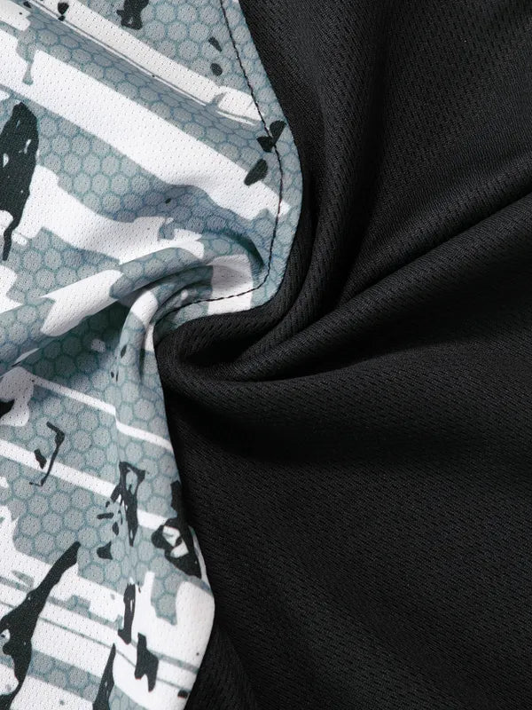 Men Stripe Slim Fit Crew Neck T-shirt with TECHNO COOL - Image 6