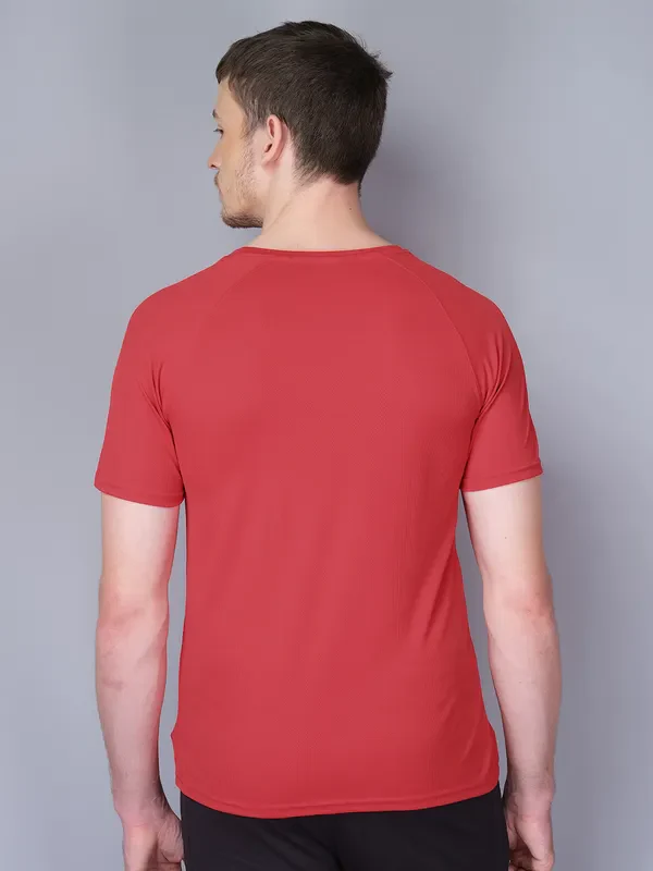 Men Stripe Slim Fit Crew Neck T-shirt with TECHNO COOL - Image 3
