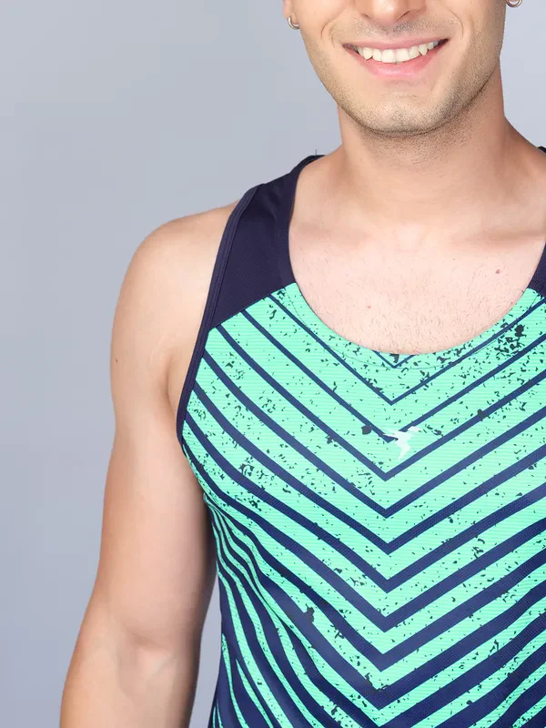 Men Printed Slim Fit Scoop Neck Innerwear Vest with TECHNO COOL - Image 6