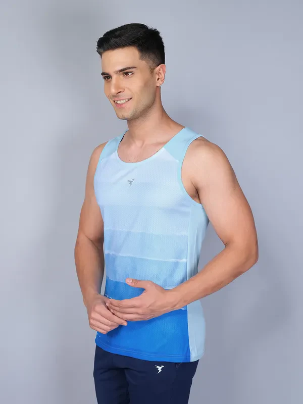 Men Printed Slim Fit Scoop Neck Innerwear Vest with TECHNO COOL - Image 5