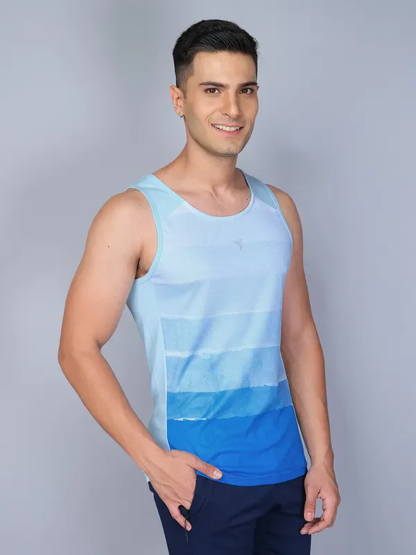 Men Printed Slim Fit Scoop Neck Innerwear Vest with TECHNO COOL - Image 7