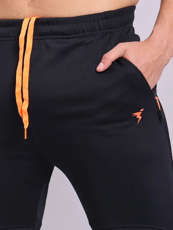 Men Solid Slim Fit Trackpants with TECHNO DRY - Image 5