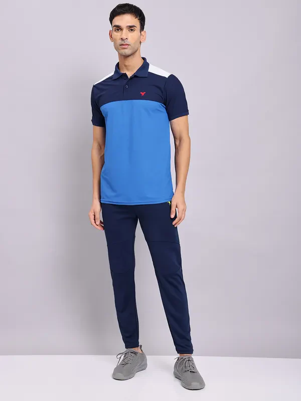 Men Solid Slim Fit Trackpants with TECHNO DRY - Image 2