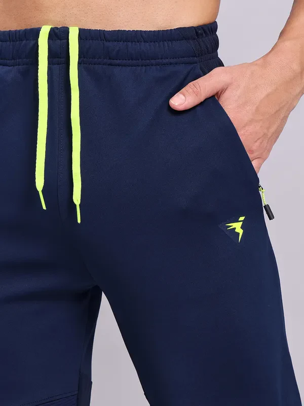 Men Solid Slim Fit Trackpants with TECHNO DRY - Image 6