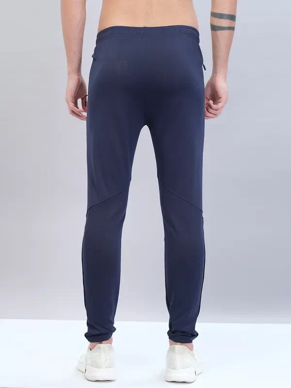Men Solid Slim Fit Trackpants with TECHNO DRY - Image 2