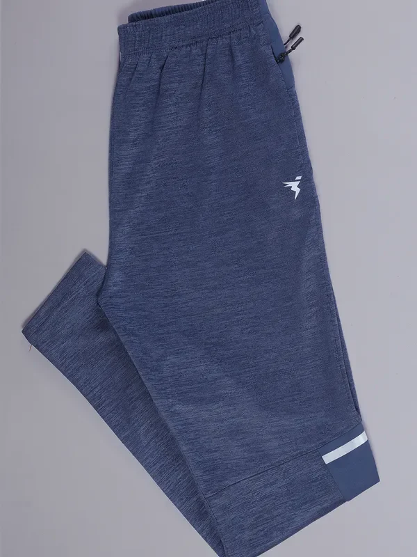 Men Melange Slim Fit Trackpants with TECHNO DRY - Image 6