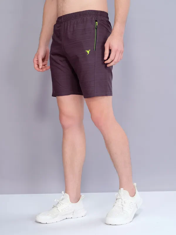 Men Melange Slim Fit Shorts with TECHNOLITE - Image 4