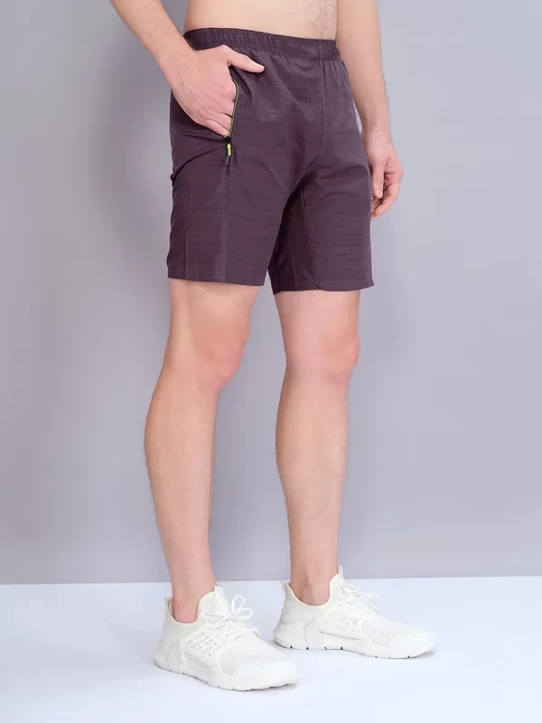 Men Melange Slim Fit Shorts with TECHNOLITE - Image 5