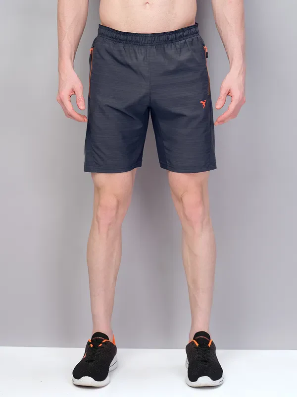 Men Melange Slim Fit Shorts with TECHNOLITE