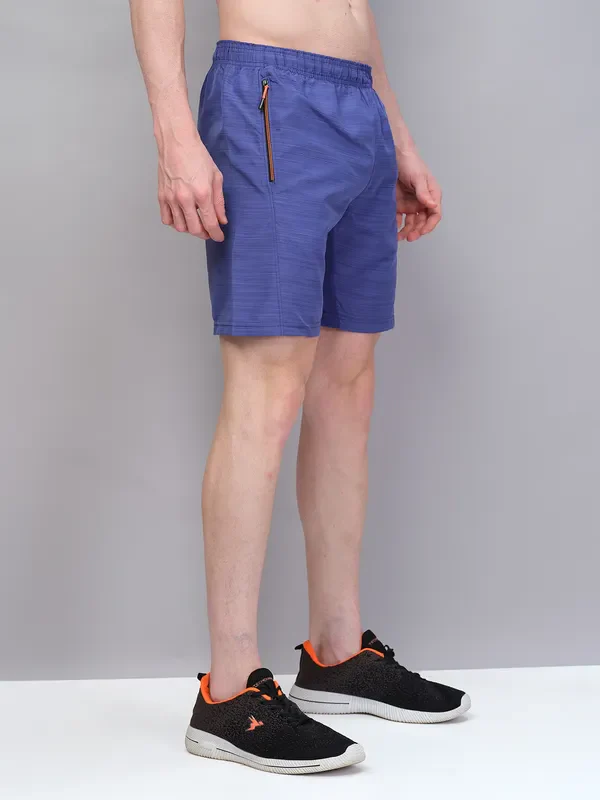 Men Melange Slim Fit Shorts with TECHNOLITE - Image 4