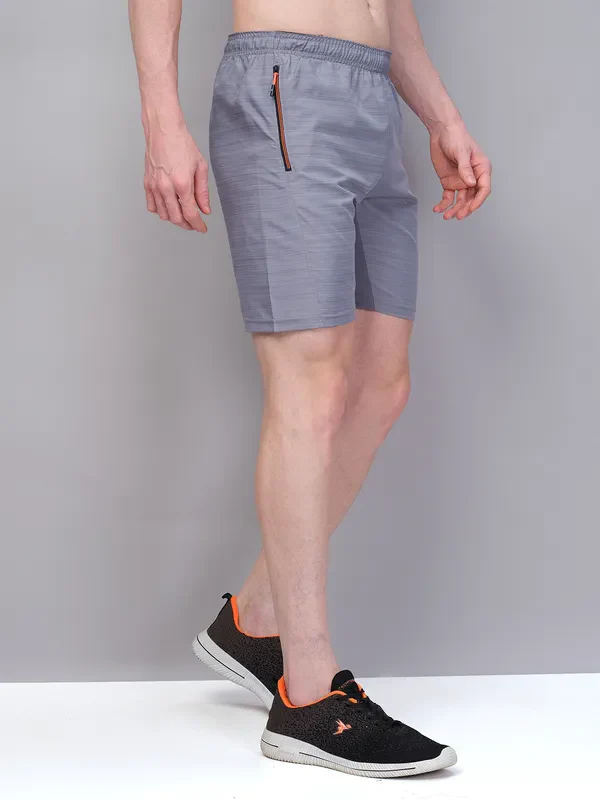 Men Melange Slim Fit Shorts with TECHNOLITE - Image 4