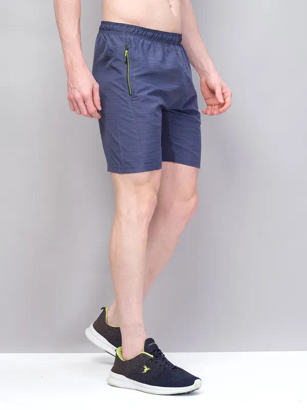 Men Melange Slim Fit Shorts with TECHNOLITE