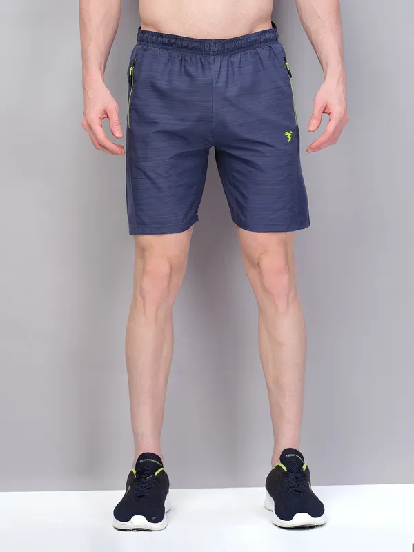 Men Melange Slim Fit Shorts with TECHNOLITE - Image 2