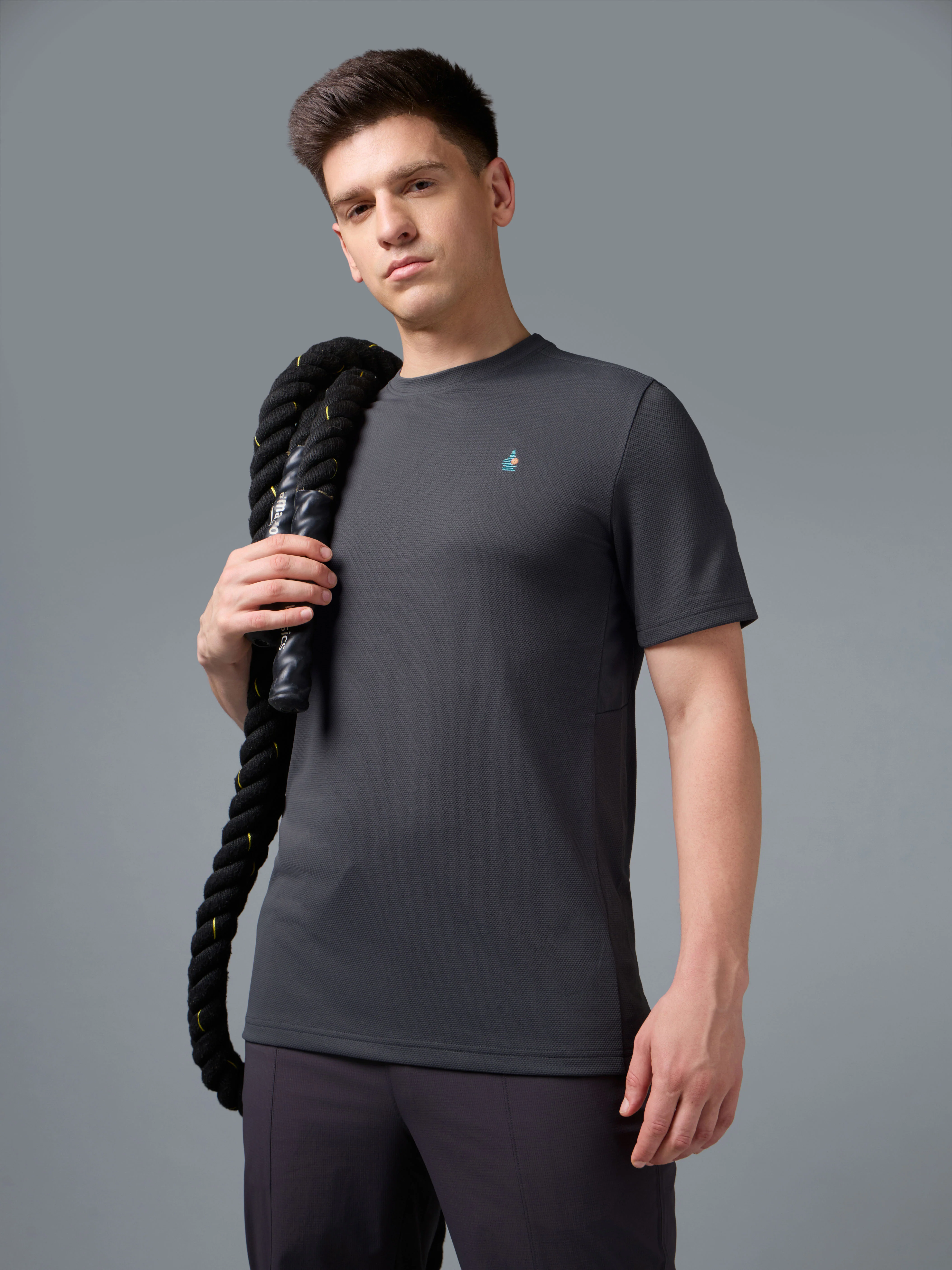 Men's Crew Neck Sports Tee for Men with TECHNOCOOL+