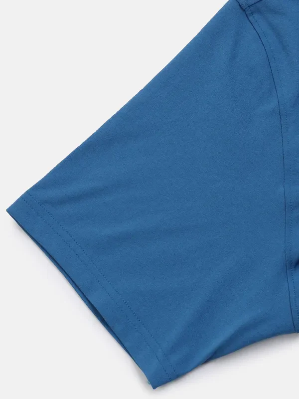 Men Solid Slim Fit Crew Neck T-shirt with COTFLEX - Image 7