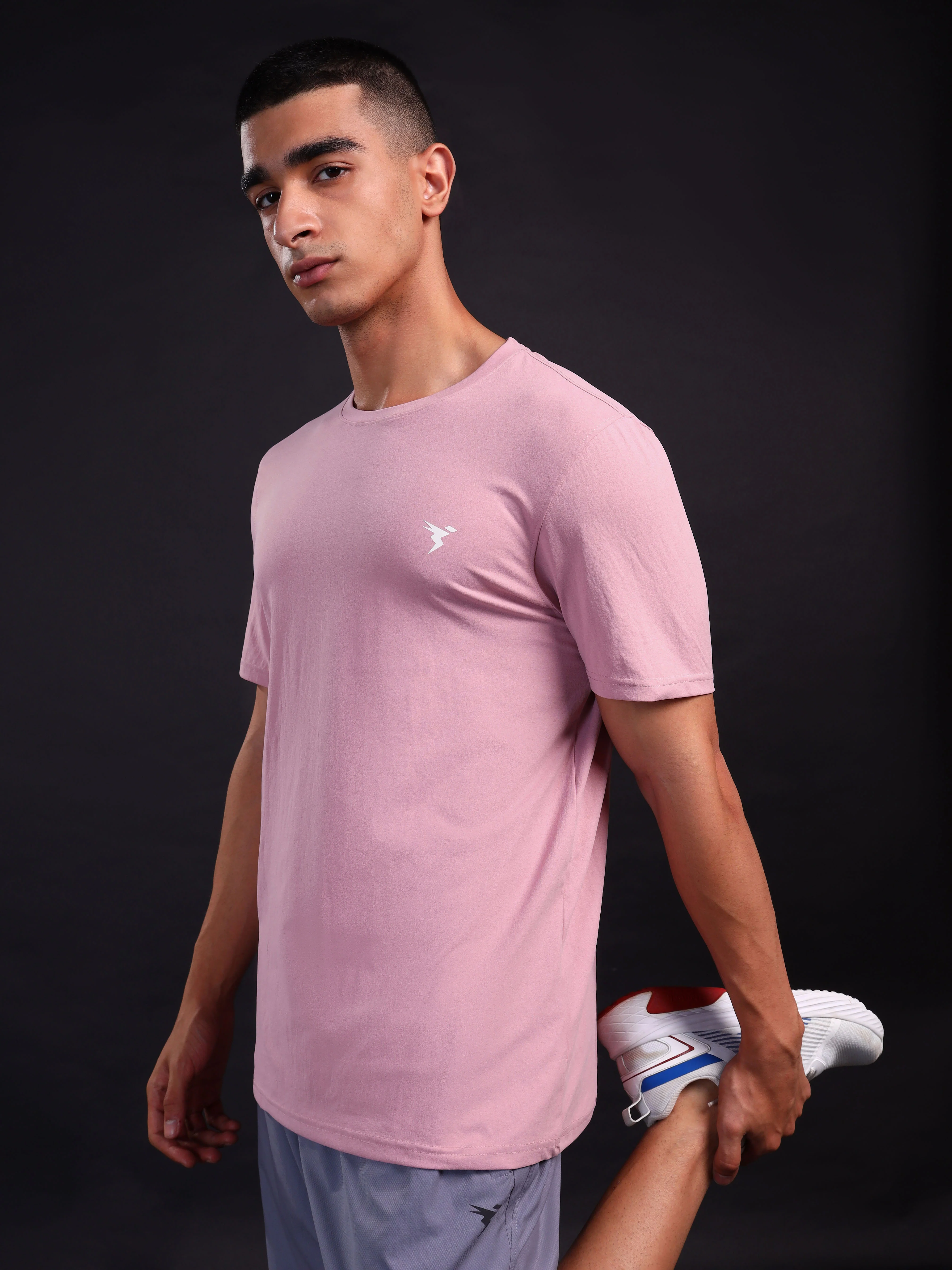 Men Solid Slim Fit Crew Neck T-shirt with COTFLEX - Image 5