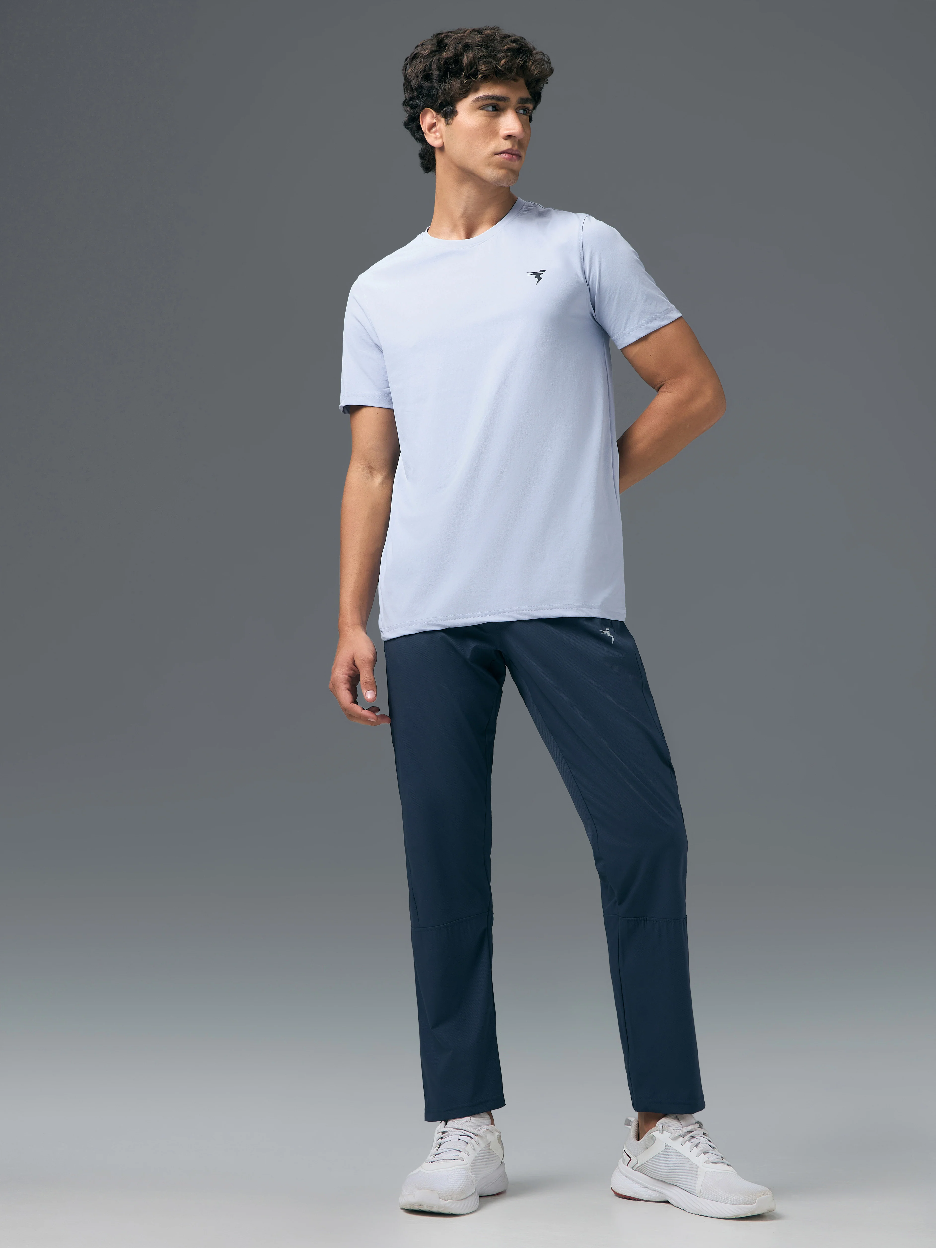 Men Solid Slim Fit Crew Neck T-shirt with COTFLEX - Image 5