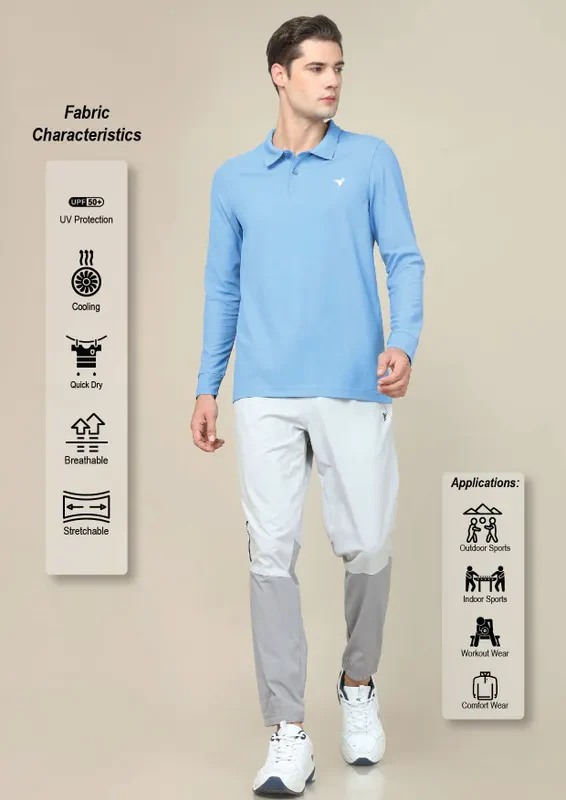 Men Solid Slim Fit Polo T-shirt with MATPIQ - Image 2