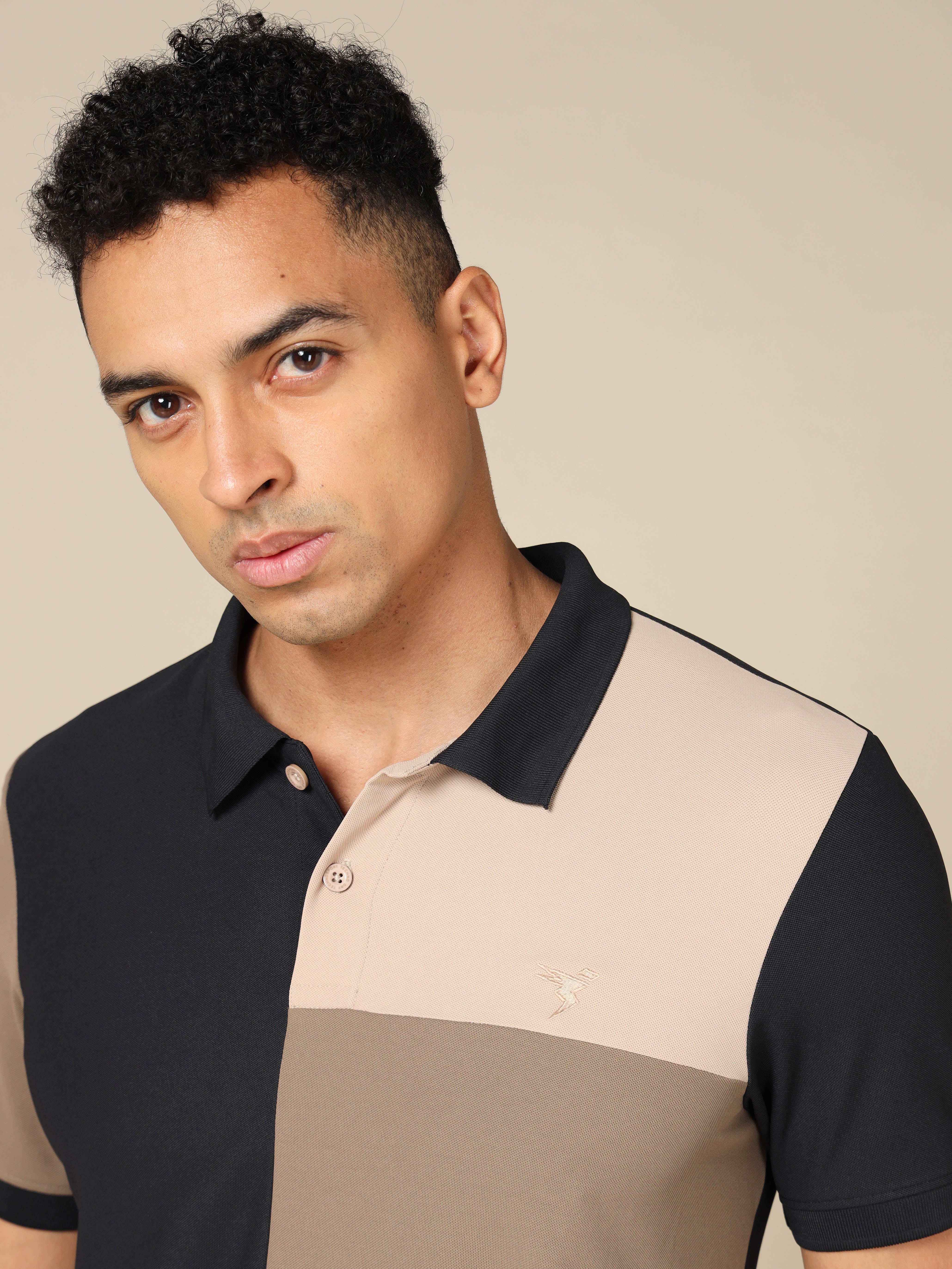 Men Colorblock Slim Fit Polo T-shirt with TECHNO COOL+ - Image 6