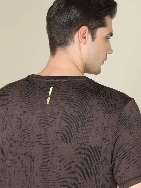 Men Jacquard Slim Fit Crew Neck T-shirt with DOUBLE COOL - Image 5