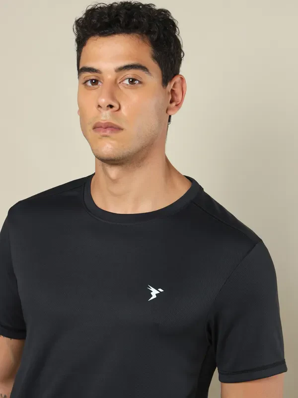 Men Solid Slim Fit Crew Neck T-shirt with TECHNO COOL+ ( Pack of 3) - Image 6