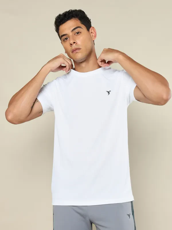 Men Solid Slim Fit Crew Neck T-shirt with TECHNO COOL+ (Pack of 3) - Image 2