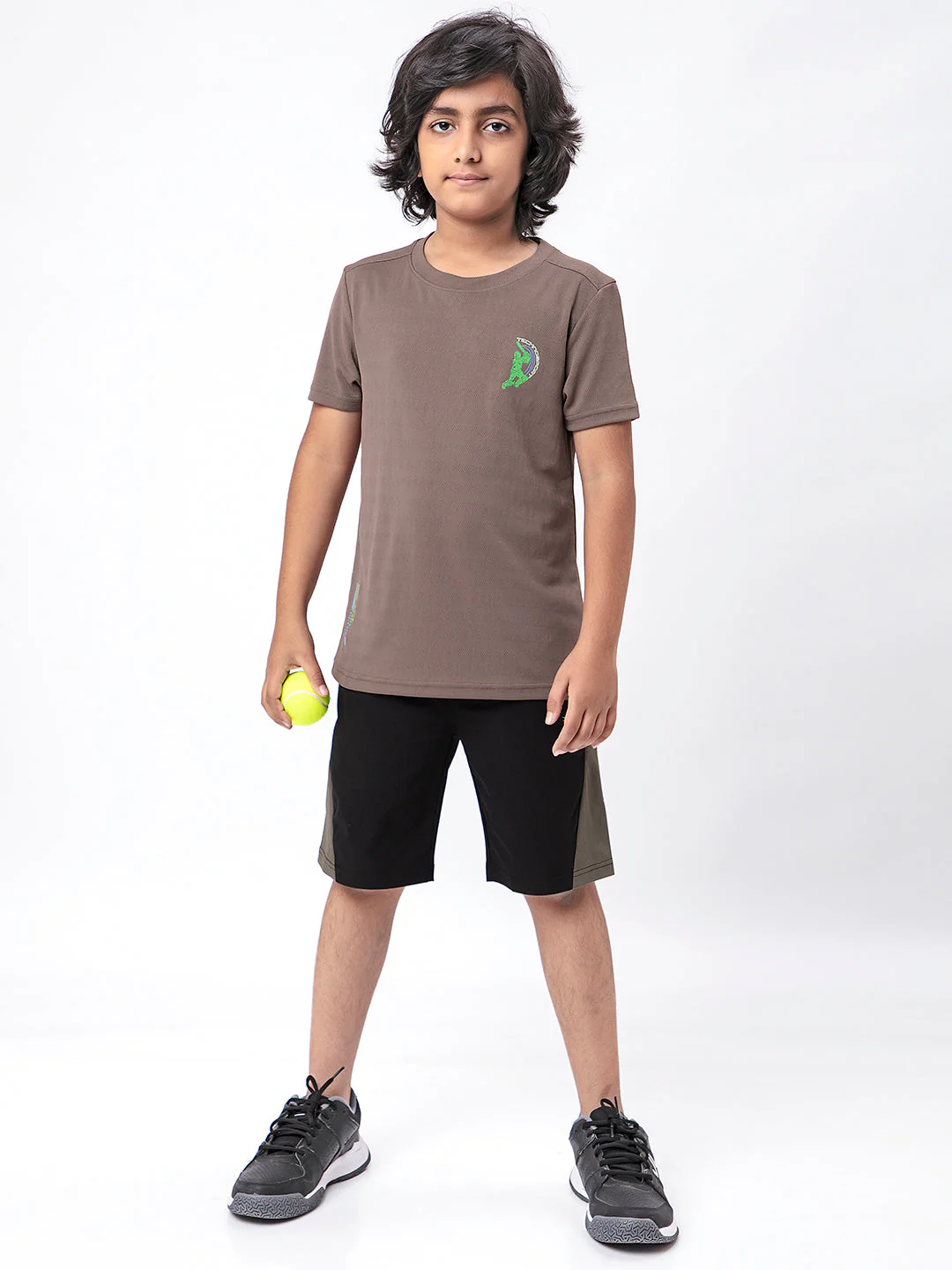 Boys Solid Slim Fit Crew Neck T-shirt with DOUBLE COOL - Image 2