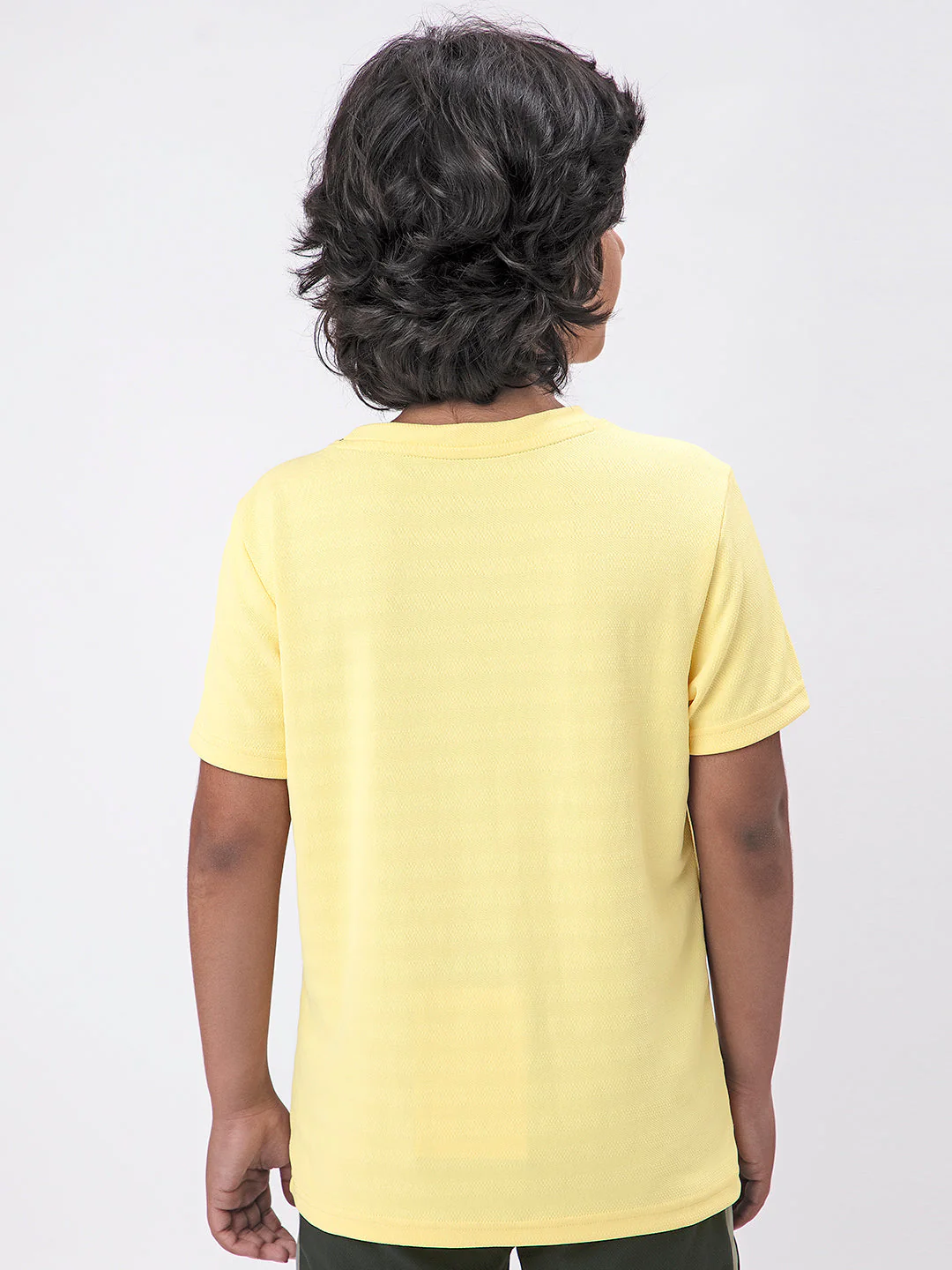 Boys Solid Slim Fit Crew Neck T-shirt with DOUBLE COOL - Image 2