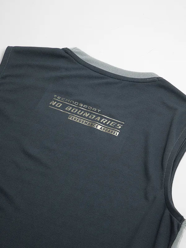 Boys Colorblock Slim Fit Crew Neck T-shirt with TECHNO COOL+ - Image 8