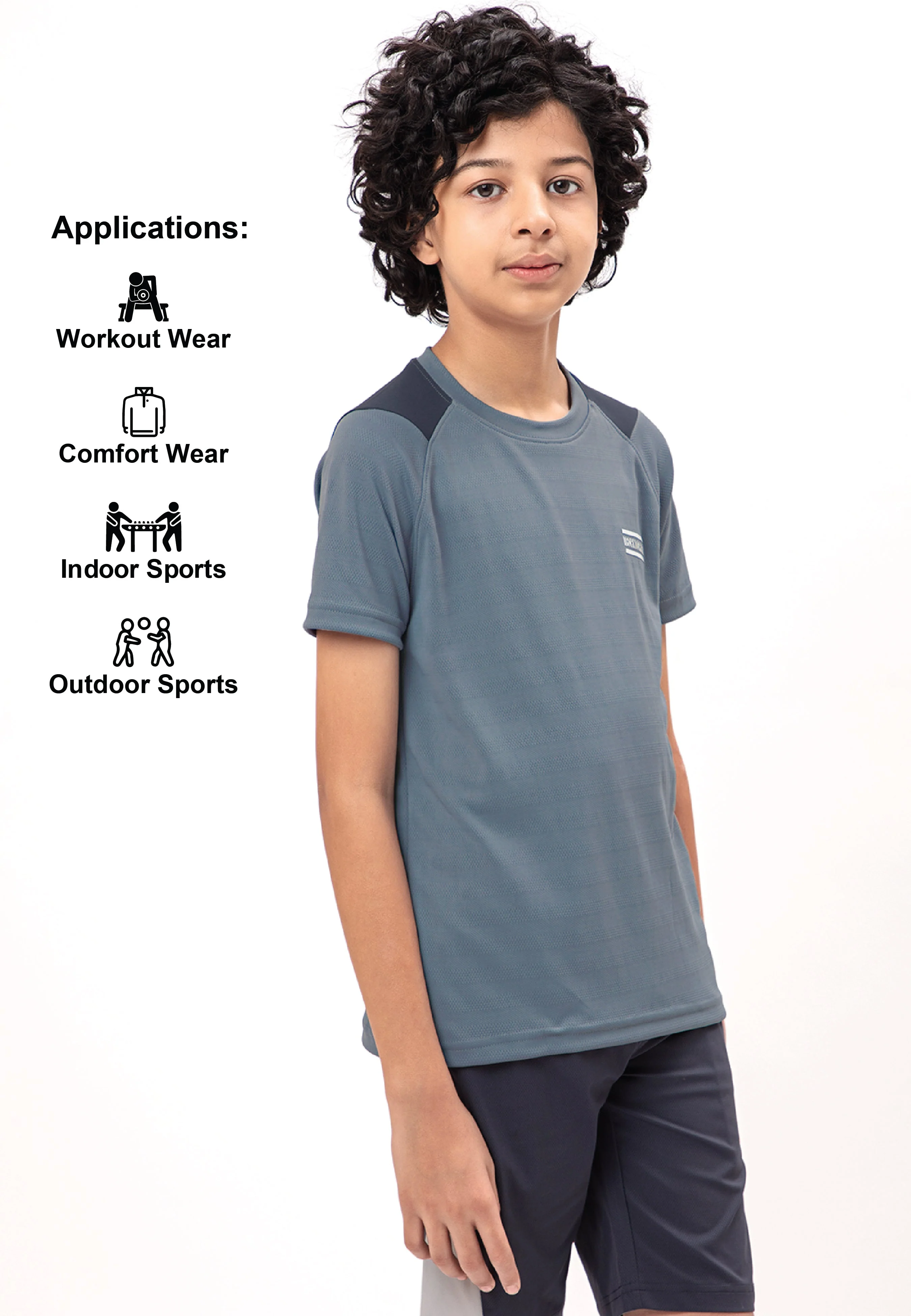 Boys Colorblock Slim Fit Crew Neck T-shirt with TECHNO COOL+ - Image 6