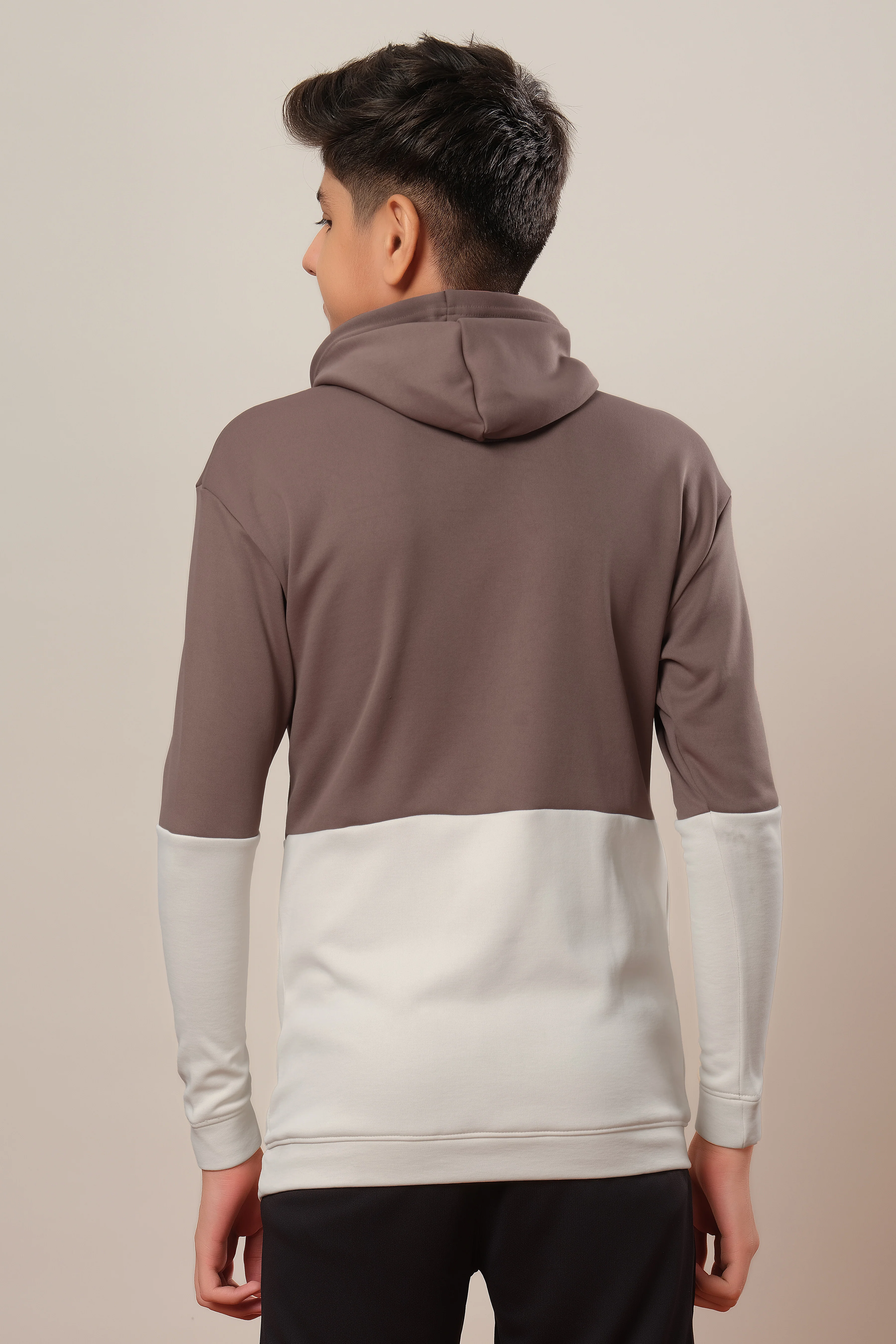 Boys Colorblock Slim Fit Hooded Sweatshirt with TECHNO WARM+ - Image 3