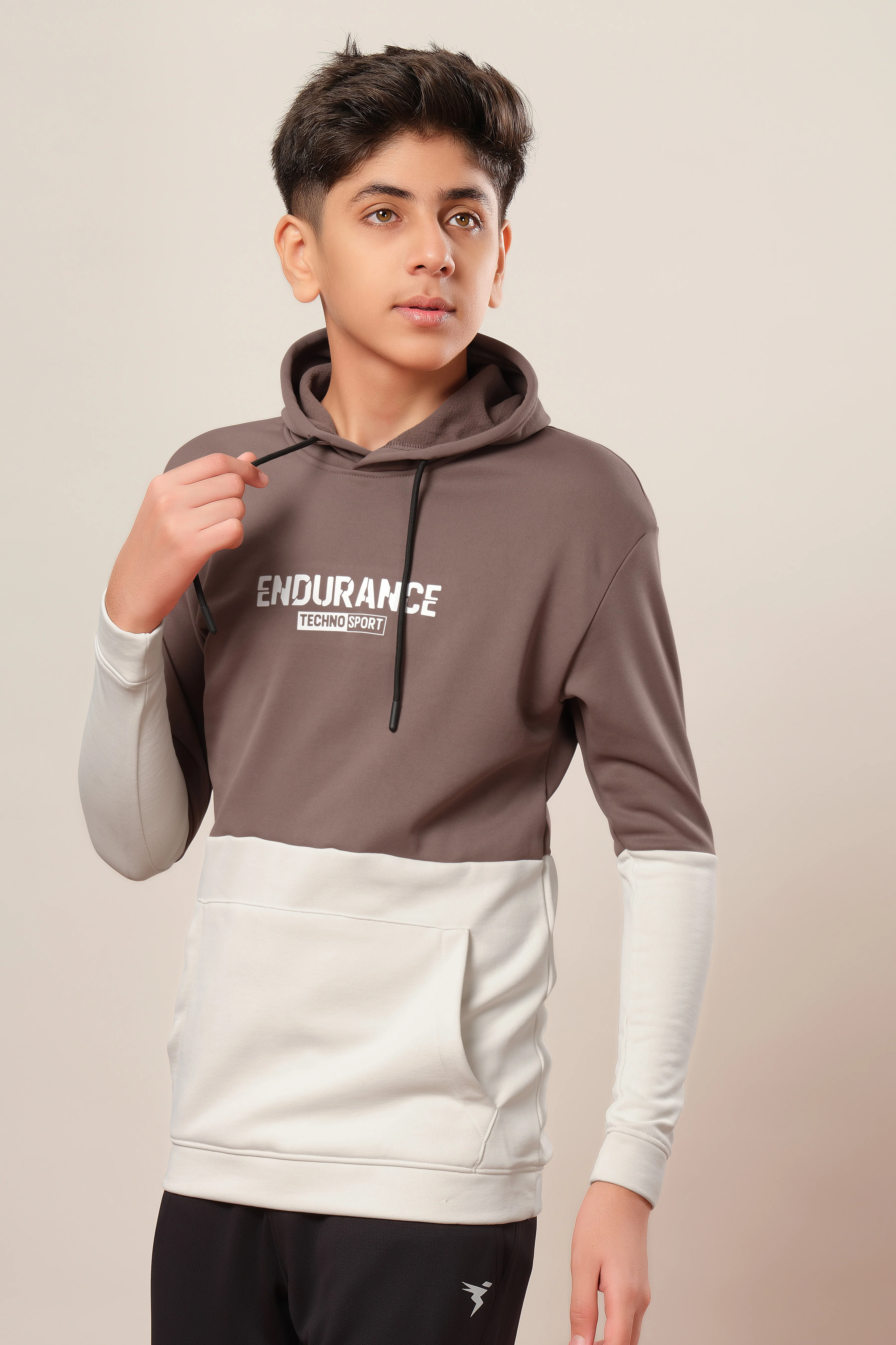Boys Colorblock Slim Fit Hooded Sweatshirt with TECHNO WARM+ - Image 4