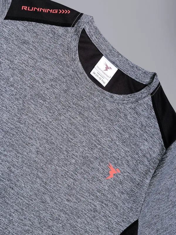 Boys Melange Slim Fit Crew Neck T-shirt with DOUBLE COOL - Image 7