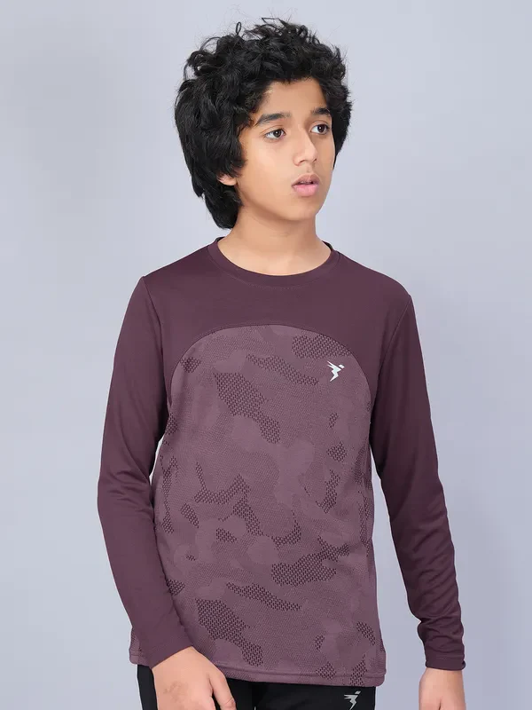 Boys Jacquard Slim Fit Crew Neck T-shirt with VENTMESH - Image 5