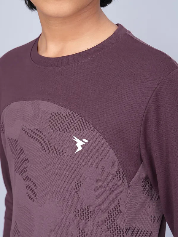 Boys Jacquard Slim Fit Crew Neck T-shirt with VENTMESH - Image 6