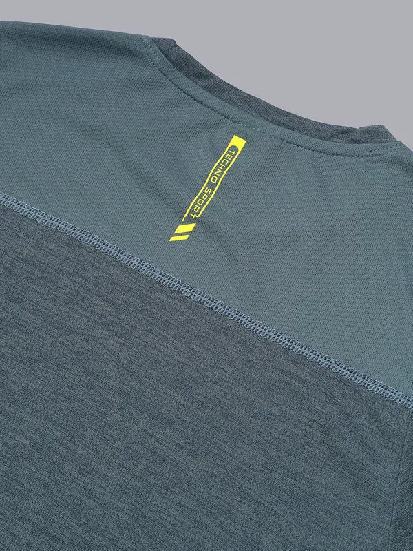 Boys Melange Slim Fit Crew Neck T-shirt with DOUBLE COOL - Image 10