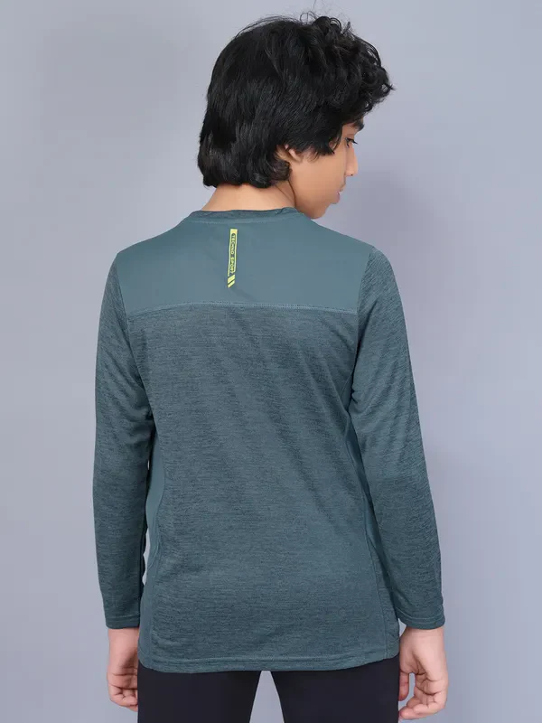 Boys Melange Slim Fit Crew Neck T-shirt with DOUBLE COOL - Image 4