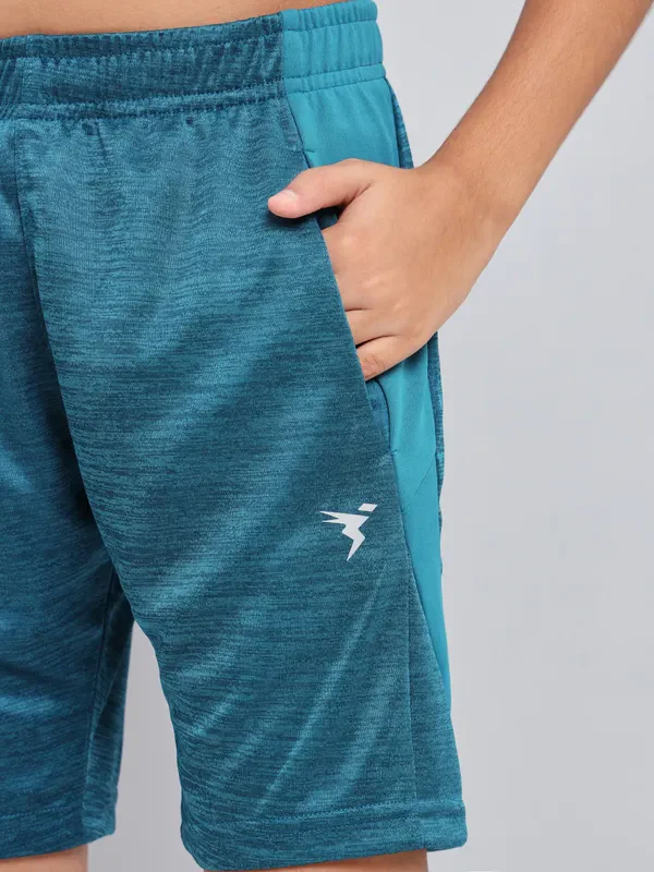 Boys Melange Slim Fit Shorts with TECHNO GUARD - Image 7