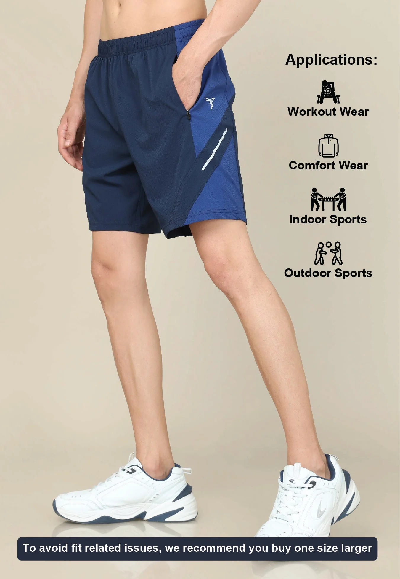 Men Colorblock Slim Fit Shorts with Lytra - Image 5