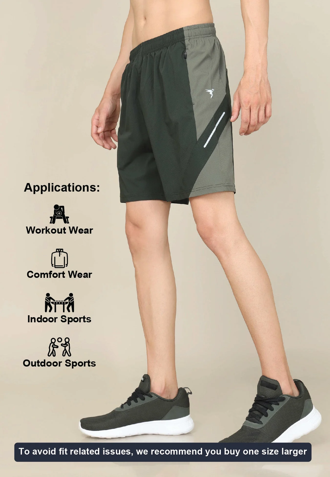 Men Colorblock Slim Fit Shorts with Lytra - Image 5