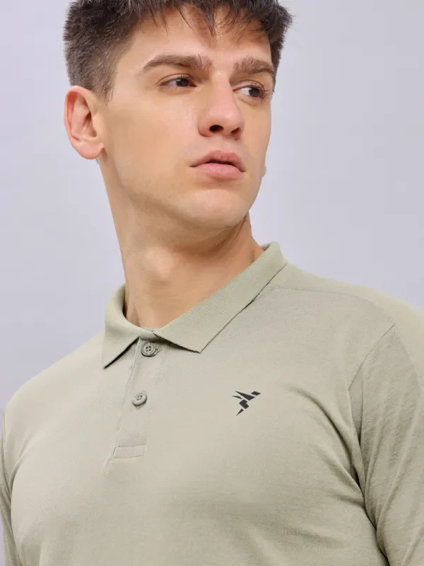 Men Melange Slim Fit Polo T-shirt with DOUBLE COOL - Image 6