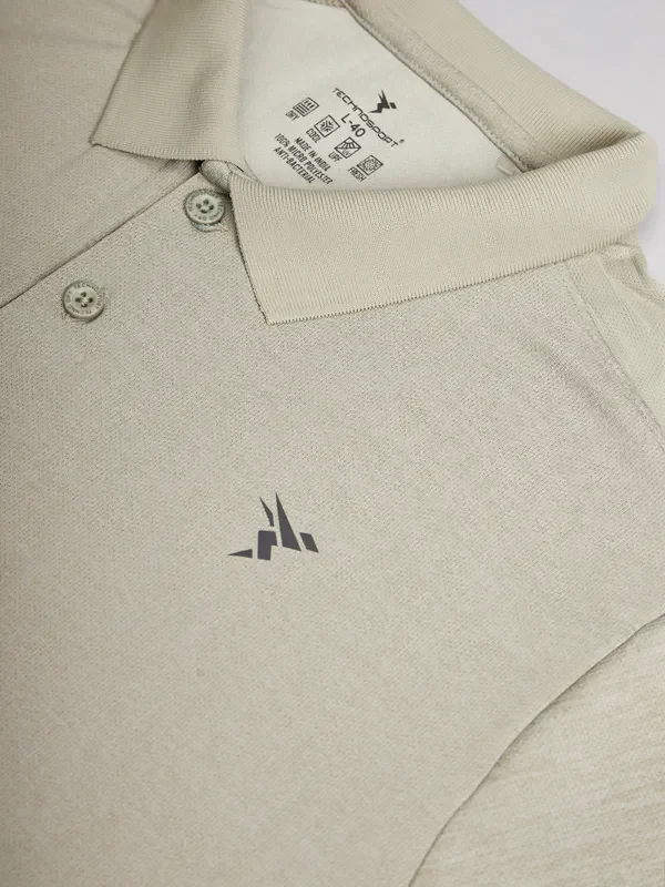 Men Melange Slim Fit Polo T-shirt with DOUBLE COOL - Image 9